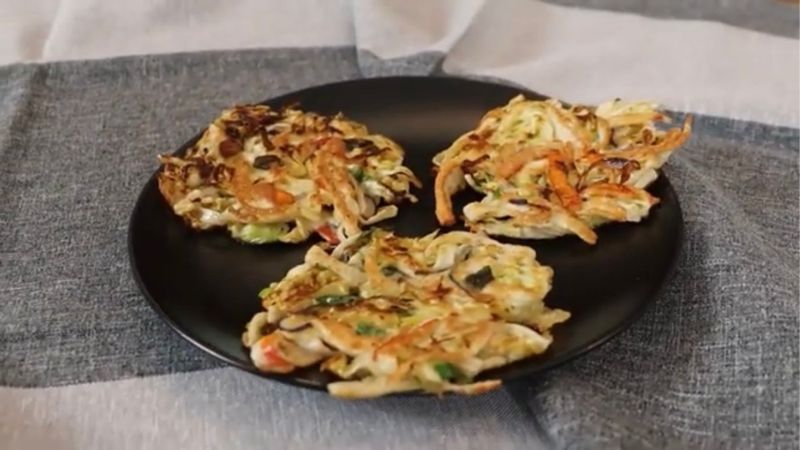 Enjoy the crab stick pancakes