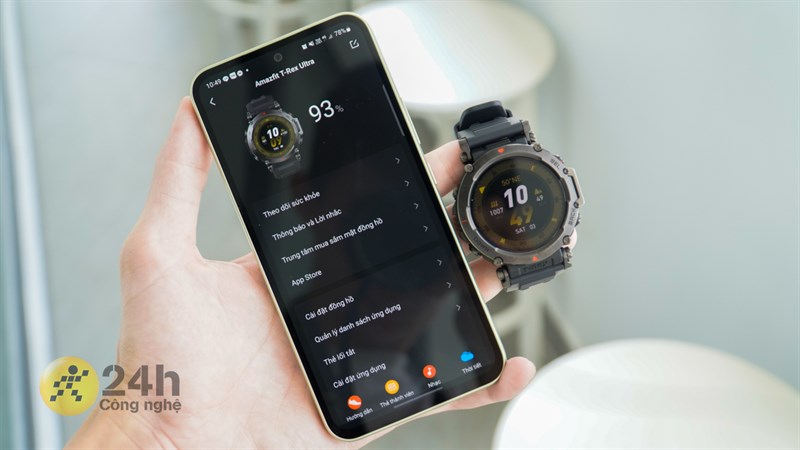  Amazfit T-Rex Ultra vẫn đáp ứng được các tính năng chính như theo dõi sức khỏe, theo dõi luyện tập và kết nối với điện thoại thông qua ứng dụng Zepp.