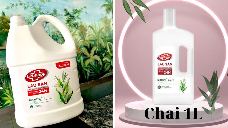 Nước lau sàn Lifebuoy kháng khuẩn tinh dầu tràm trà và khuynh diệp