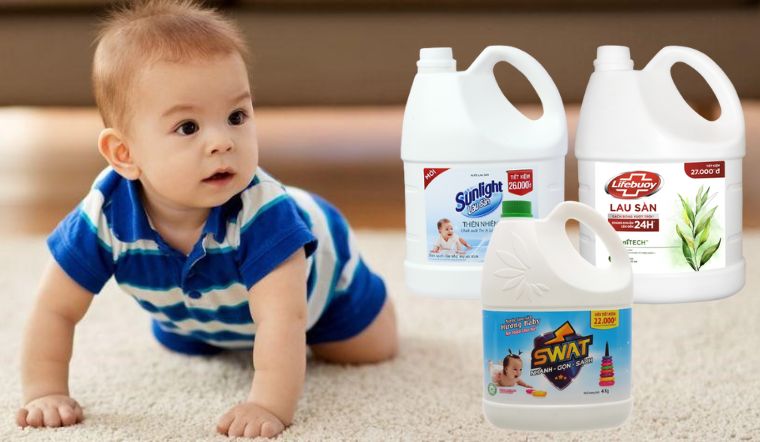 Các loại nước lau sàn an toàn được khuyên dùng cho các gia đình có trẻ em