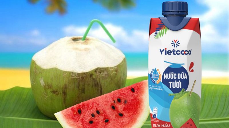 Nước dừa tươi Vietcoco dưa hấu 330ml