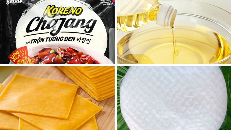 Nguyên liệu làm bánh tráng cuốn mì