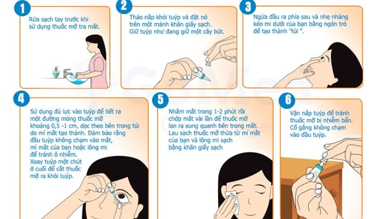 Cách dùng thuốc mỡ tra mắt