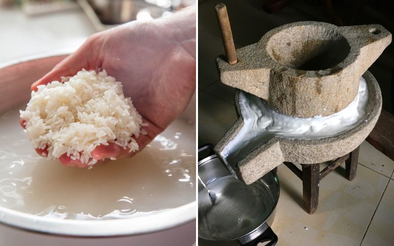 Sơ chế nguyên liệu và xay bột gạo tẻ