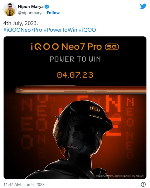 iQOO Neo7 Pro được ấn định ngày ra mắt