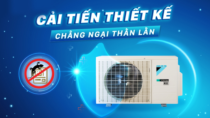 Thiết kế vỏ máy cải tiến, chồng thằn lằn xâm nhập