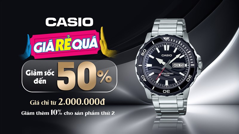 Đồng hồ Casio Edifice đồng giảm 20% tại TGDĐ, mua đi chờ chi!