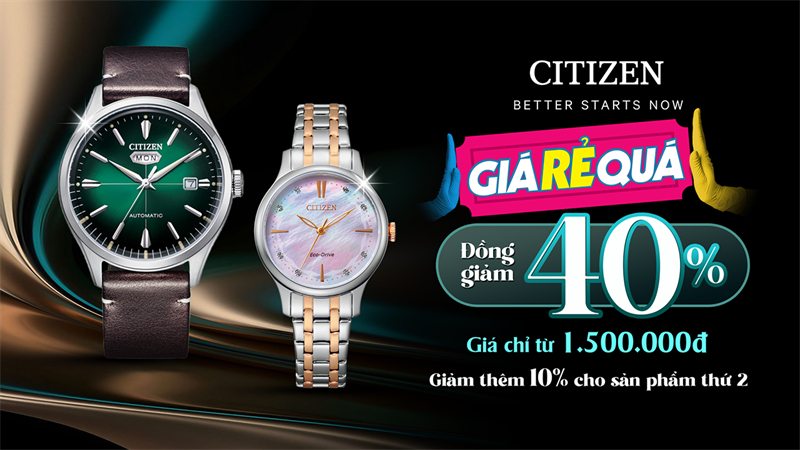 Đồng hồ Citizen giảm sốc đến 40%, giá chỉ từ 4.906 triệu, deals ngon chớ bỏ lỡ!