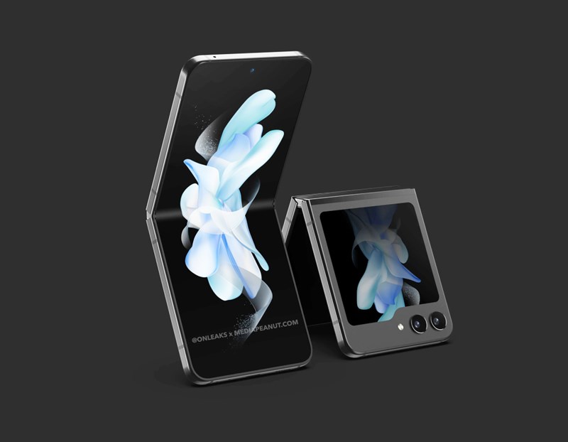 Hình ảnh render của Galaxy Z Flip5