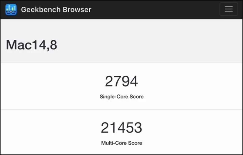 Điểm số Geekbench 6 của Mac Pro M2 Ultra