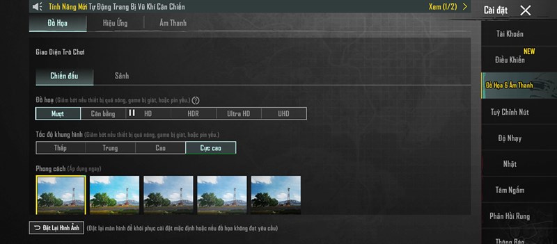 Thiết lập đồ họa PUBG Mobile mà mình đặt trên Redmi 12 Thiết lập đồ họa PUBG Mobile mà mình đặt trên Redmi 12