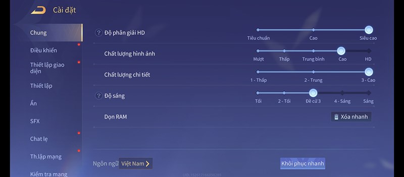 Thiết lập đồ họa Liên Quân Mobile mà mình đã áp dụng cho bài test pin Redmi 12 Thiết lập đồ họa Liên Quân Mobile mà mình đã áp dụng cho bài test pin Redmi 12