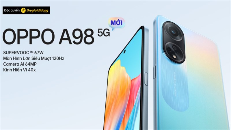 Thế Giới Di Động sẽ mở bán độc quyền OPPO A98 5G tại Việt Nam