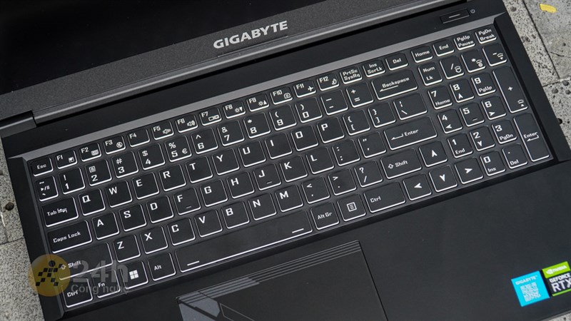 Bàn phím của GIGABYTE G5 GE cho trải nghiệm gõ thoải mái. Bàn phím của GIGABYTE G5 GE cho trải nghiệm gõ thoải mái.