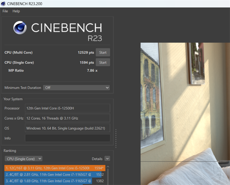 Điểm Cinebench R23 của GIGABYTE G5 GE. Điểm Cinebench R23 của GIGABYTE G5 GE.