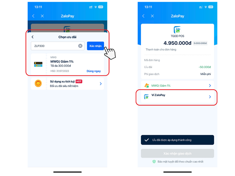Quét mã ZaloPay ngay, giảm liền tay đến 300K khi mua hàng tại TGDĐ Quét mã ZaloPay ngay, giảm liền tay đến 300K khi mua hàng tại TGDĐ