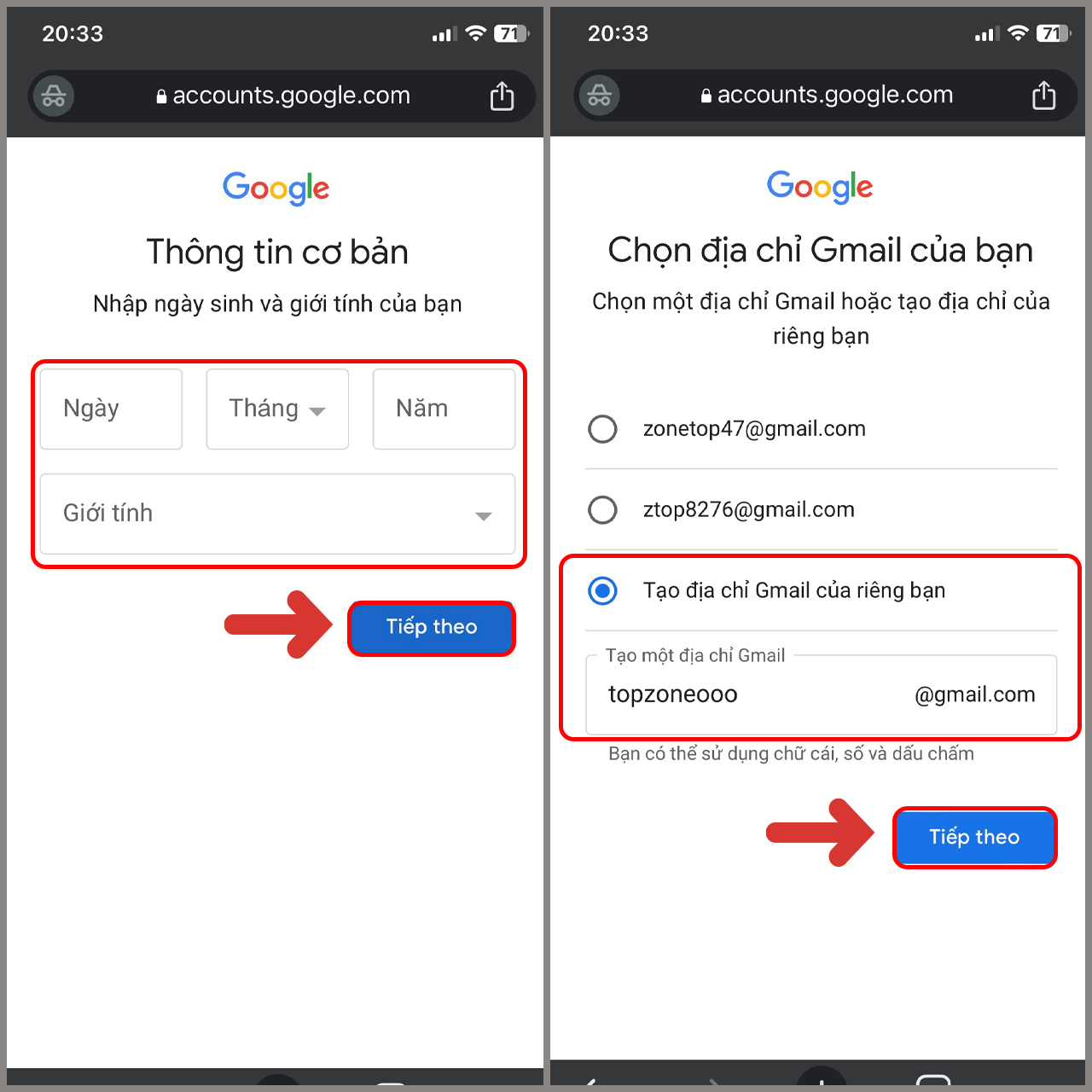 Các bước cơ bản để tạo Gmail Mỹ không cần số điện thoại