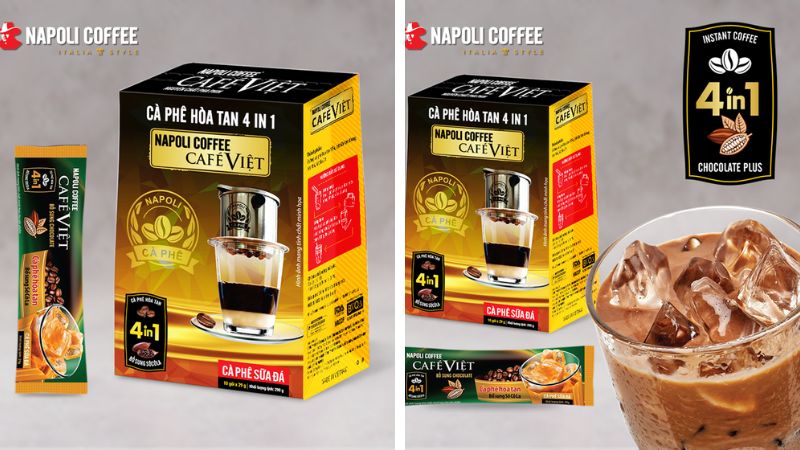 Cà phê sữa hòa tan Napoli Coffee Café Việt 4 in 1 290g