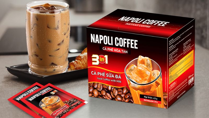 Cà phê sữa đá Napoli Coffee 3 in 1 220g