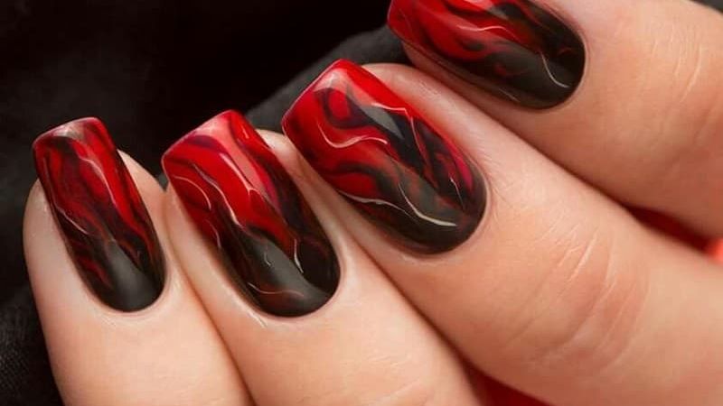 Aries: Fire pattern nails