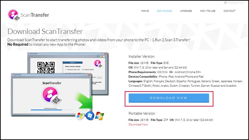 Cách sử dụng miễn phí ScanTransfer Pro