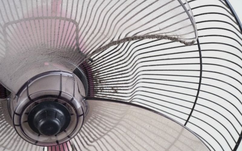 Due to the build-up of electricity, fans are prone to dust accumulation