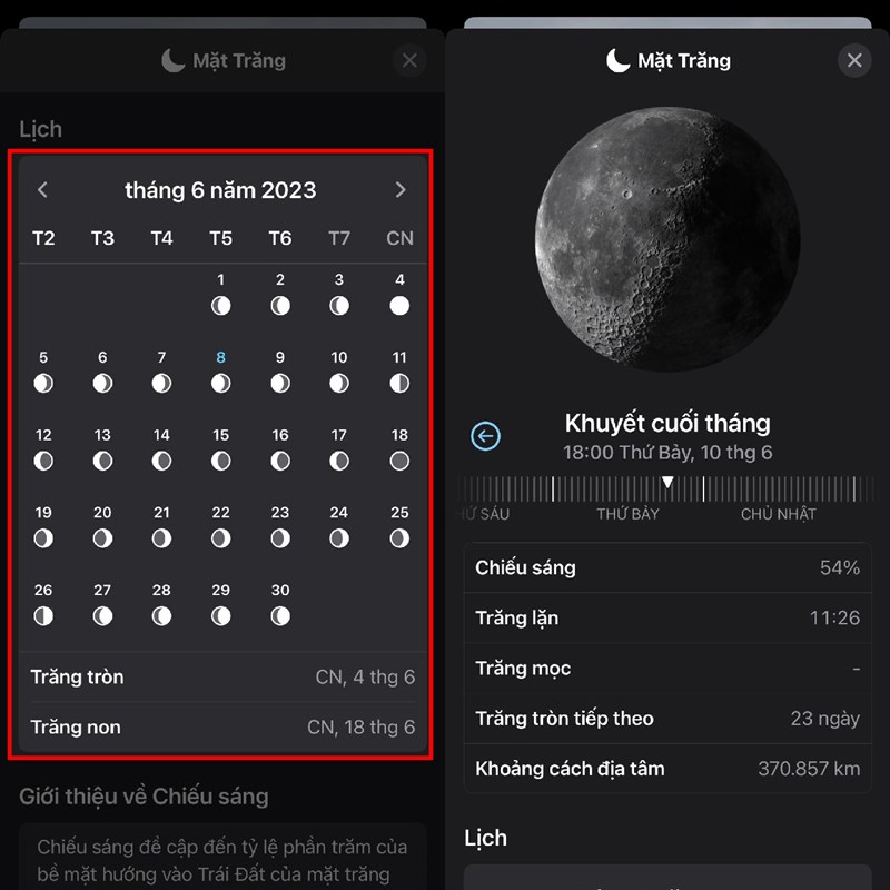 Hướng dẫn cách xem mặt trăng trên iOS 17