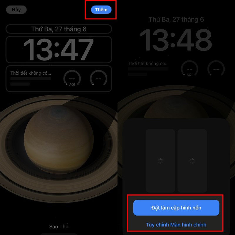Cách dùng hình nền thiên văn iOS 17