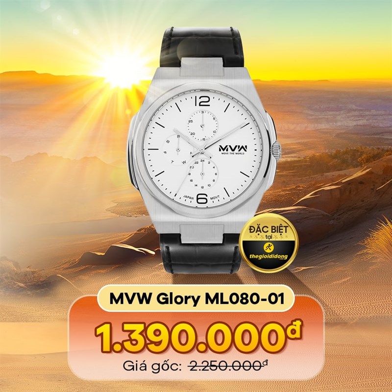 Đồng hồ MVW nam dây da đẹp - MVW Glory 43 mm Nam ML080-01 