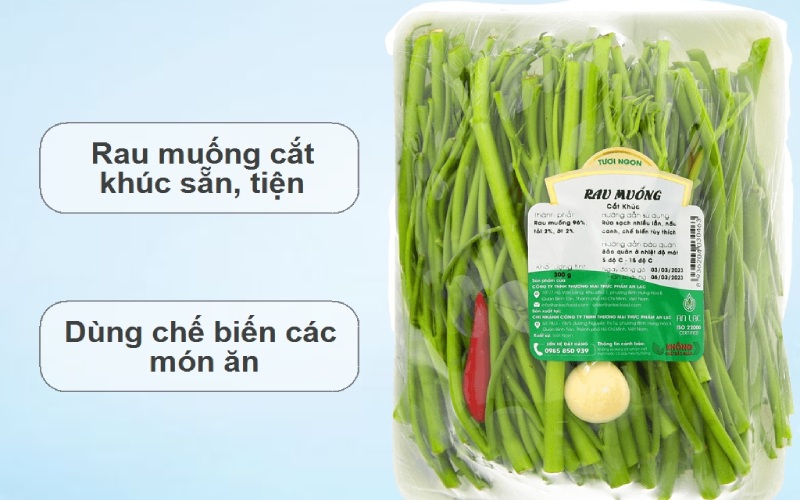 Rau muống cắt khúc