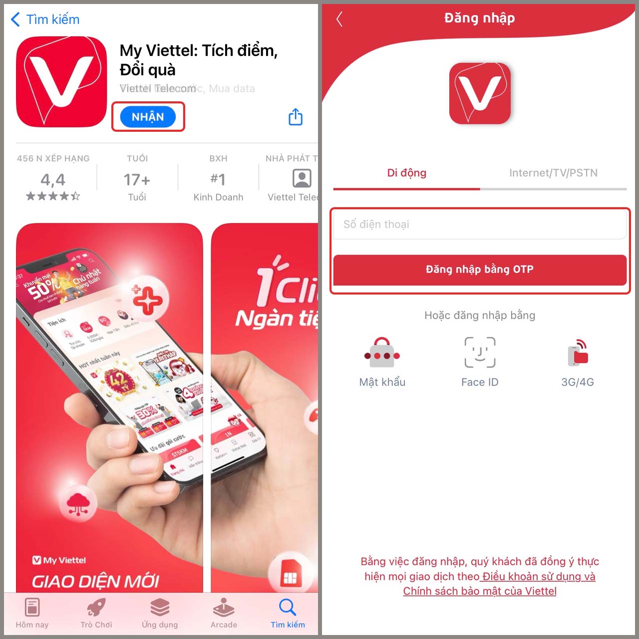 Cách ứng tiền Viettel