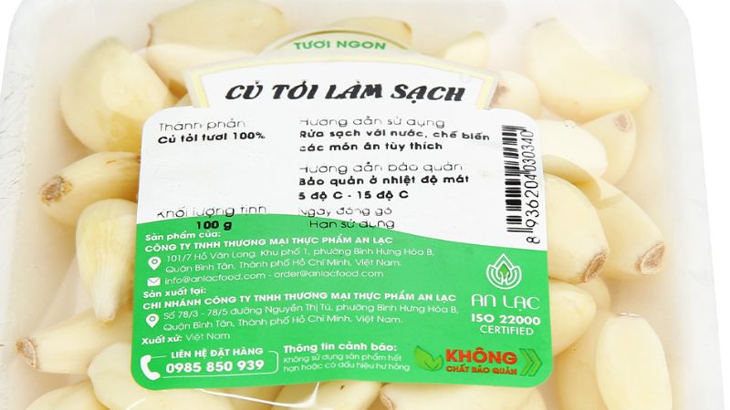 Củ tỏi làm sạch