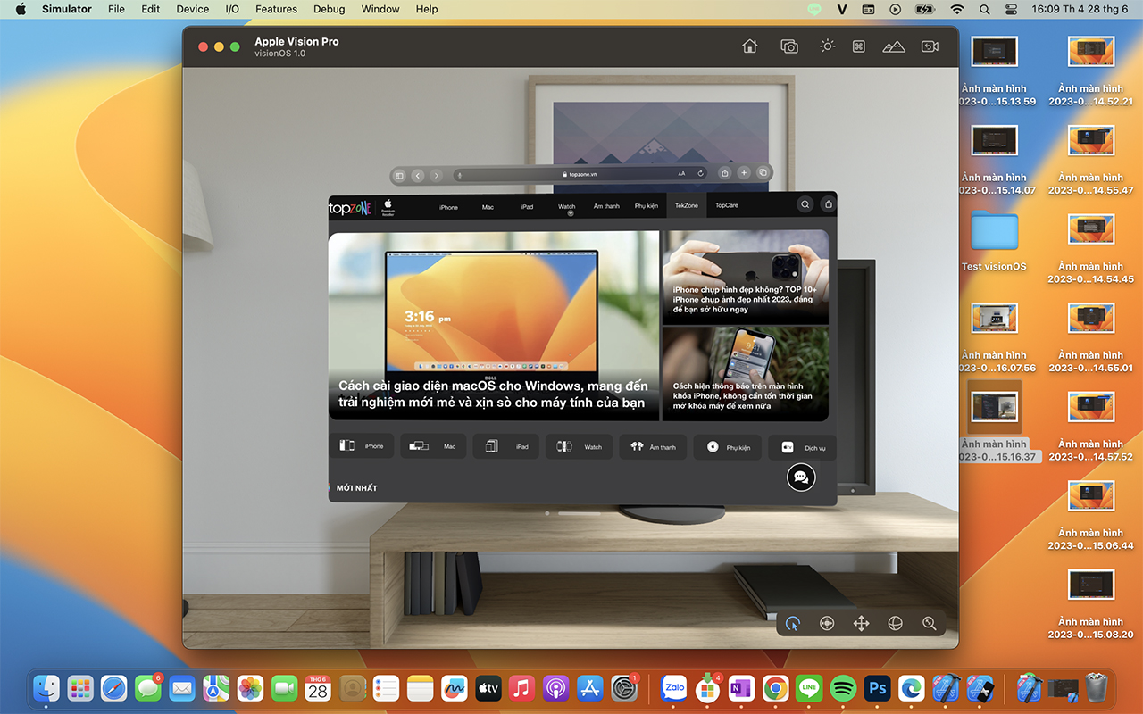 Visionos 1 Cách tải visionOS 1.0 để bạn trải nghiệm kính Vision Pro trên MacBook