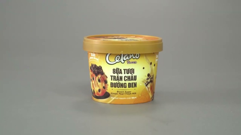 Kem sữa tươi trân châu đường đen Celano hộp 300ml (210g)