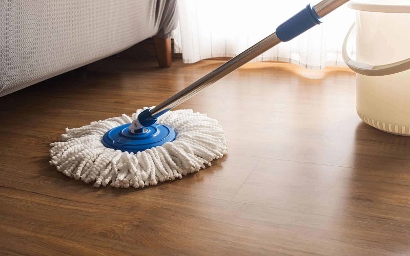 Use suitable floor cleaning water and tools