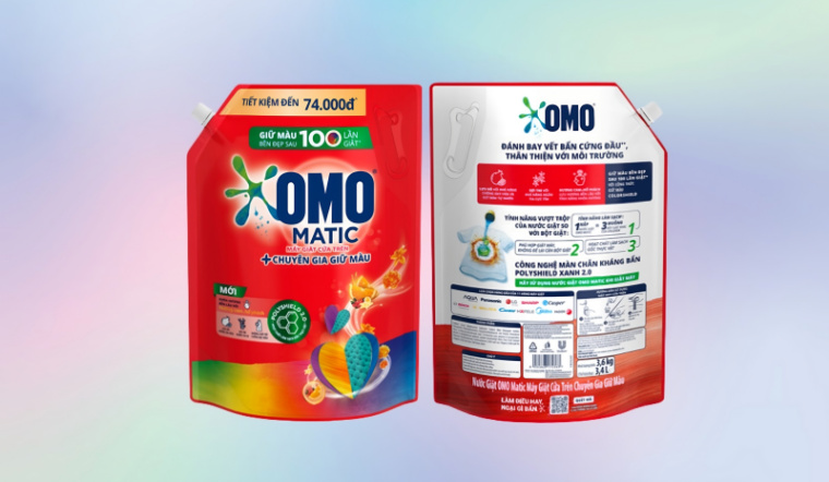 Quần áo giữ màu bền đẹp với nước giặt Omo Matic chuyên gia giữ màu mới
