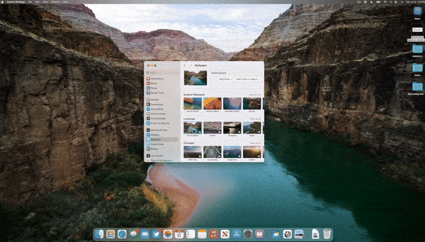 Hiệu ứng hình nền động mới trên macOS Sonoma khi chúng ta khóa màn hình máy Mac. Nguồn: zollotech.
