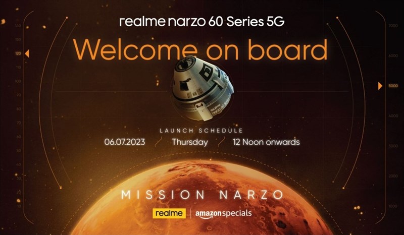 Poster hé lộ ngày ra mắt và tên gọi Martian Horizon trên Narzo 60 Series