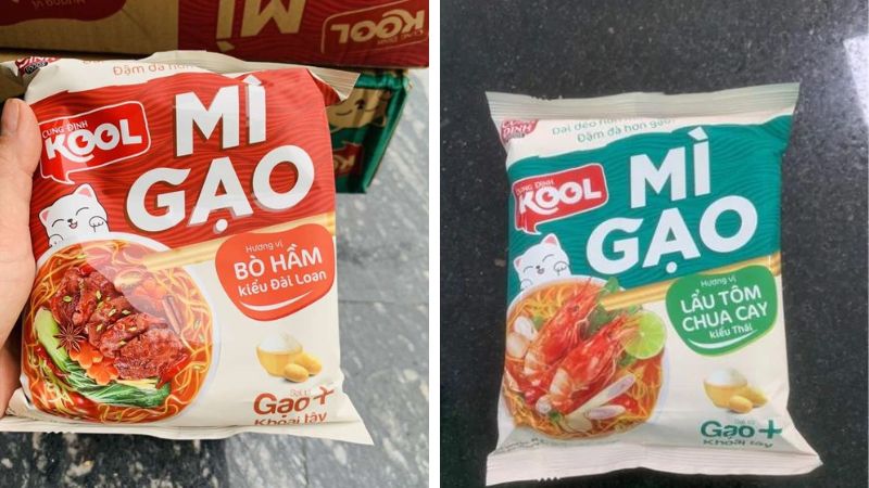 Mì vị lẩu tôm và bò hầm Cung Đình Kool