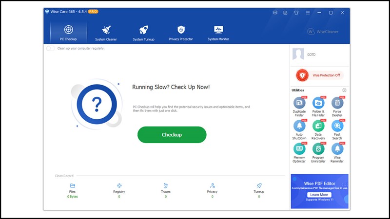 Cách sử dụng miễn phí Wise Care 365 Pro