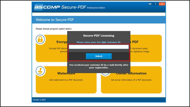 Cách sử dụng miễn phí ASCOMP Secure-PDF Professional