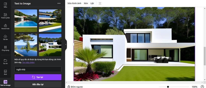 Cách tạo hình ảnh từ chữ trên Canva