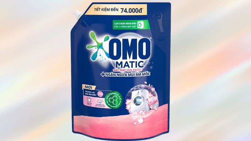 Nước giặt Omo Matic hoa anh thảo lưu hương bền lâu