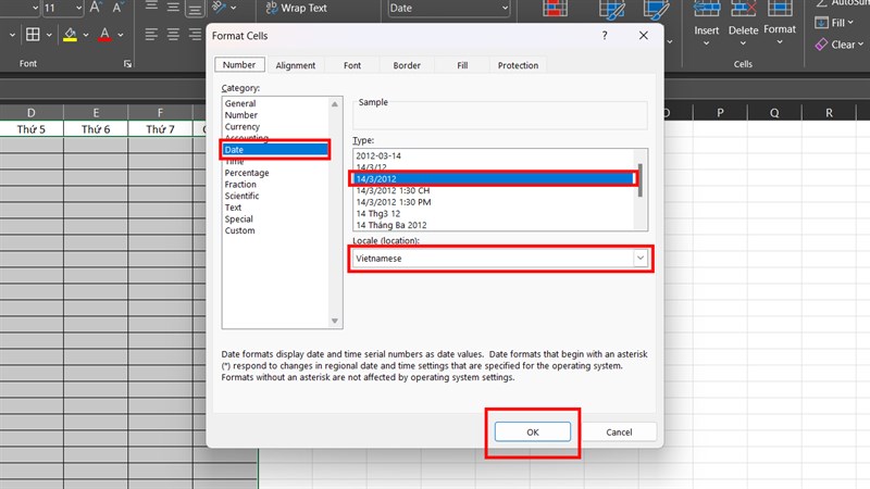 cách tạo lịch nhanh khi sử dụng Excel