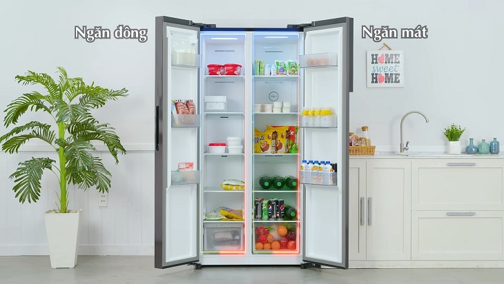 Tủ lạnh hai cánh đối xứng