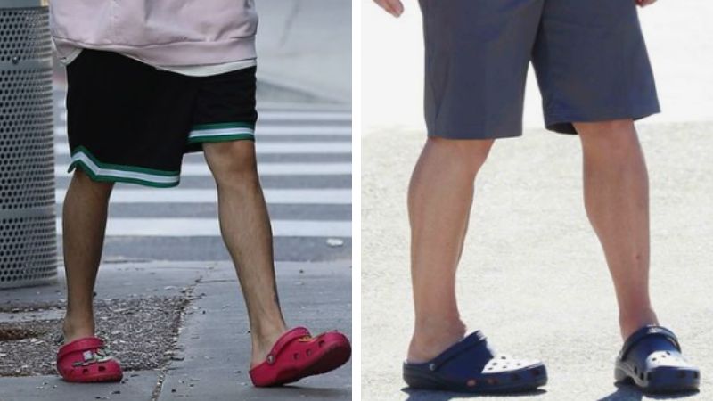 Dép Crocs với quần short