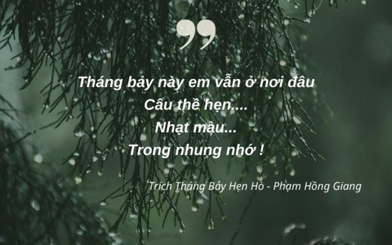 Tháng bảy hẹn hò - Phạm Hồng Giang