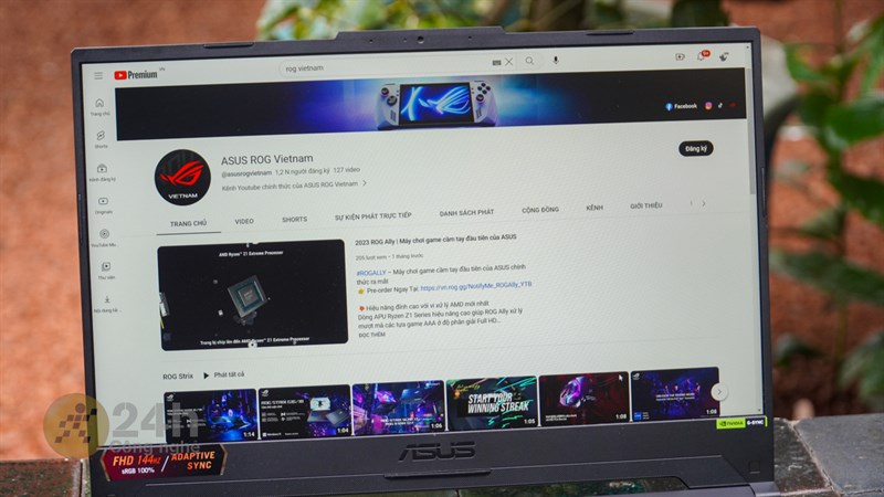 Màn hình ASUS TUF F15 FX507VV4 có chất lượng hiển thị tốt với độ phân giải Full HD và tấm nền IPS LCD