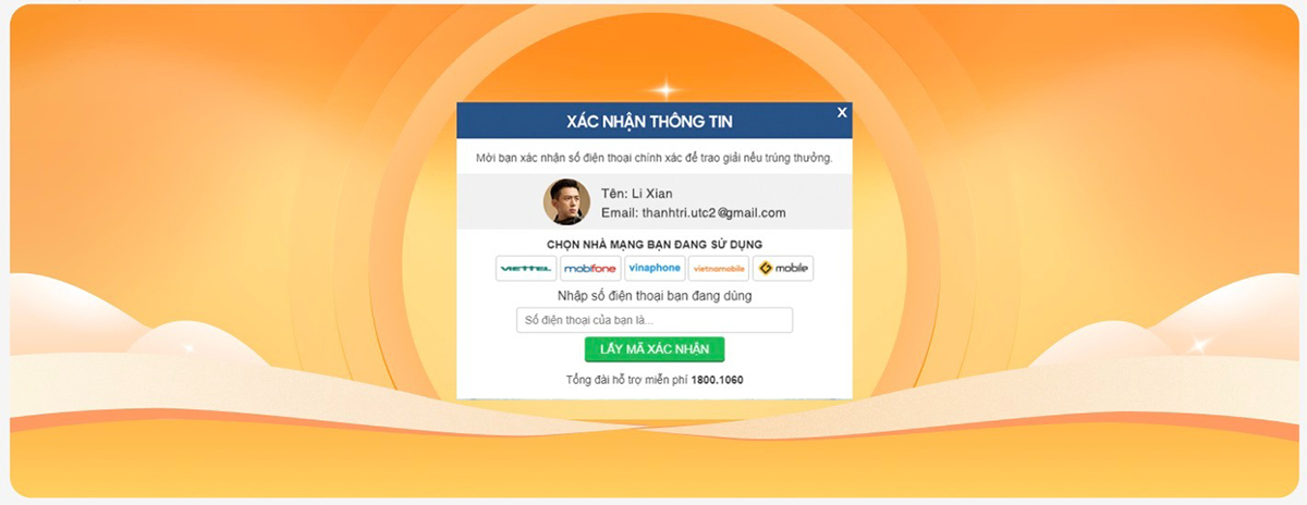 Kiểm tra lại th&ocirc;ng tin v&agrave; nhập số điện thoại