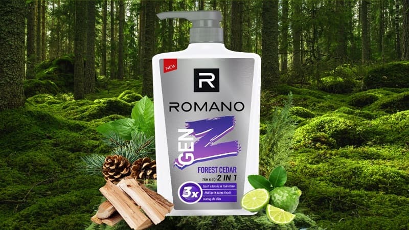 Tắm gội 2 in 1 Romano Genz Forest Cedar